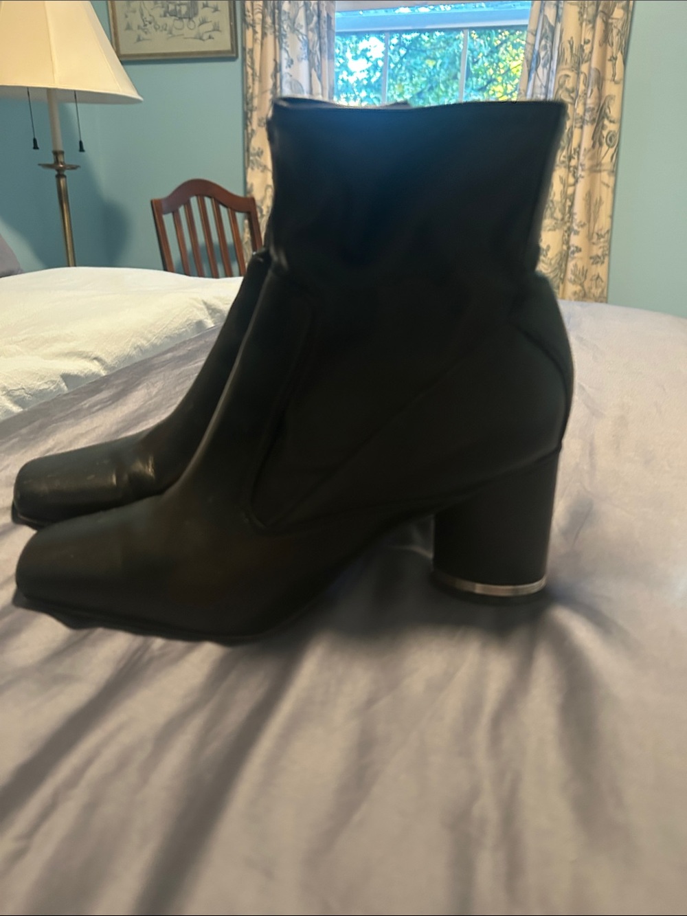 Black Women's Ankle Boots - Classic Block Heel